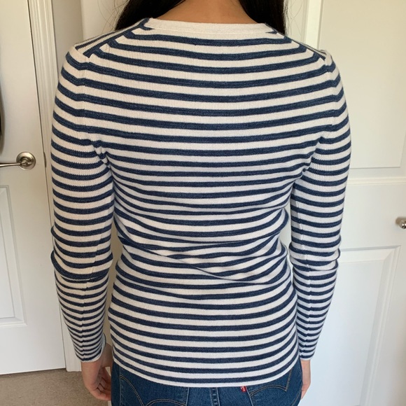 Banana Republic Blue and White Striped Sweater - Picture 3 of 6